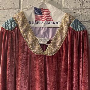 RARE Bill Tice Vintage 60s/70s Crushed Velvet Robe House Coat Lounge Maxi 2X